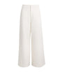 Max Mara White Cotton-Blend Jersey Trousers
