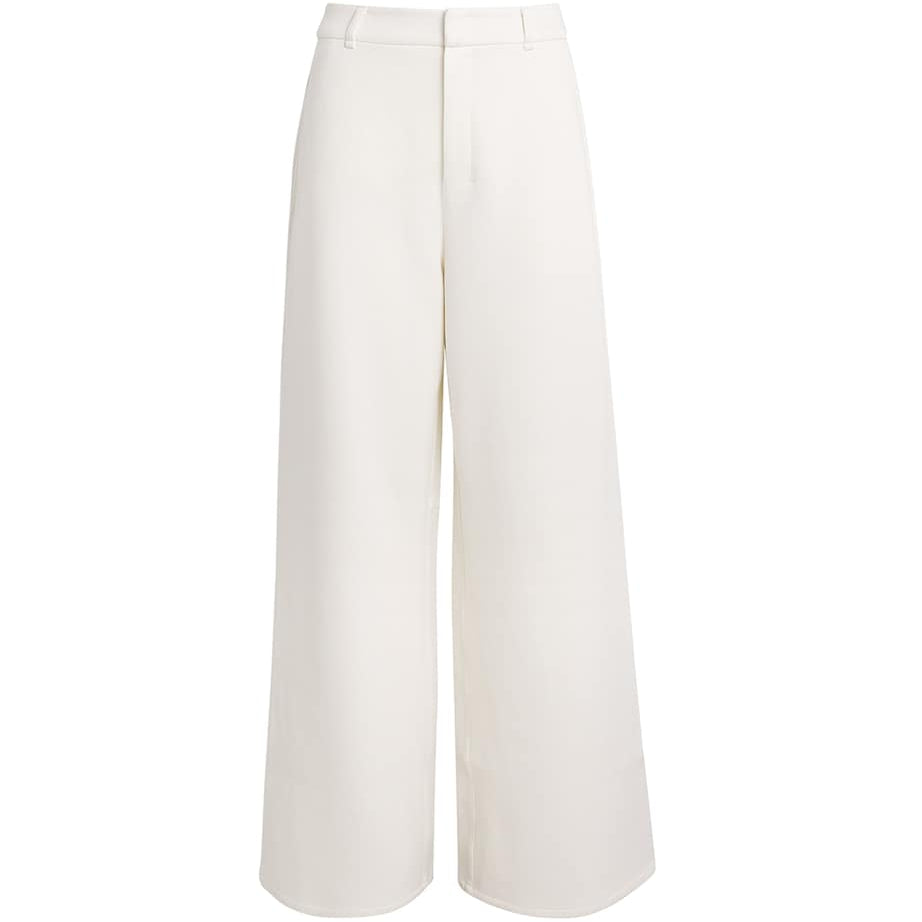 Max Mara White Cotton-Blend Jersey Trousers