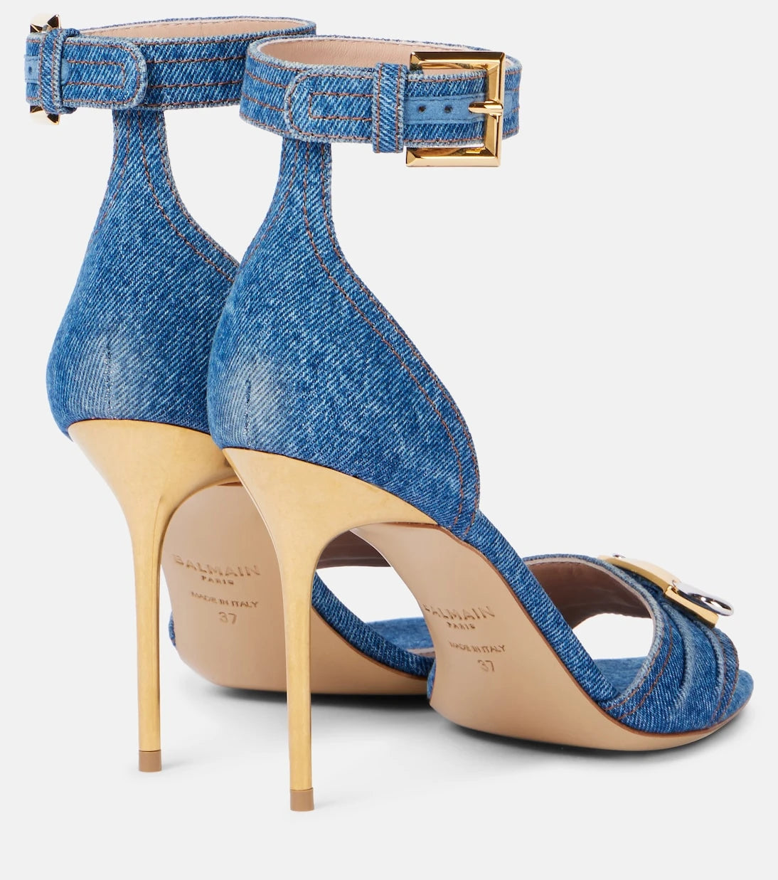 Balmain - Logo denim sandals