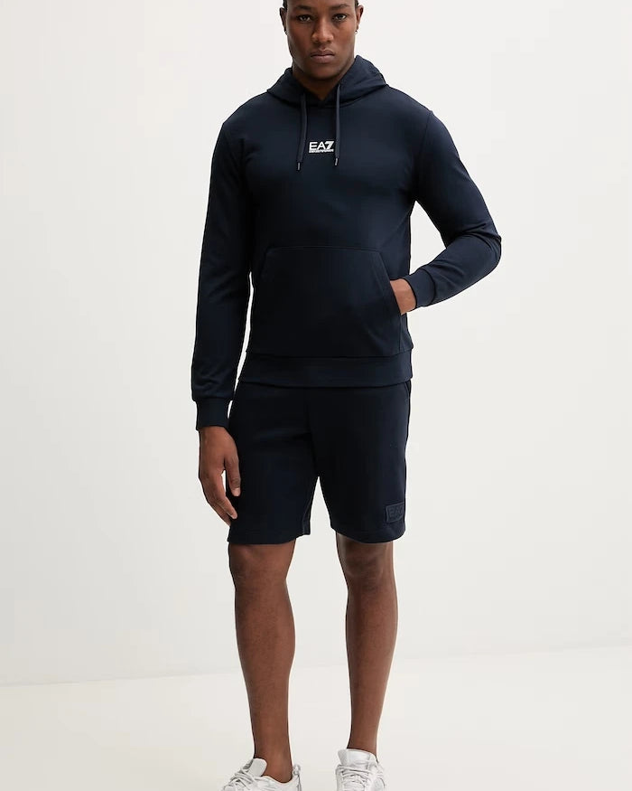 EA7 Emporio Armani капüşonlu erkek pamuk ve elastan sweatshirt