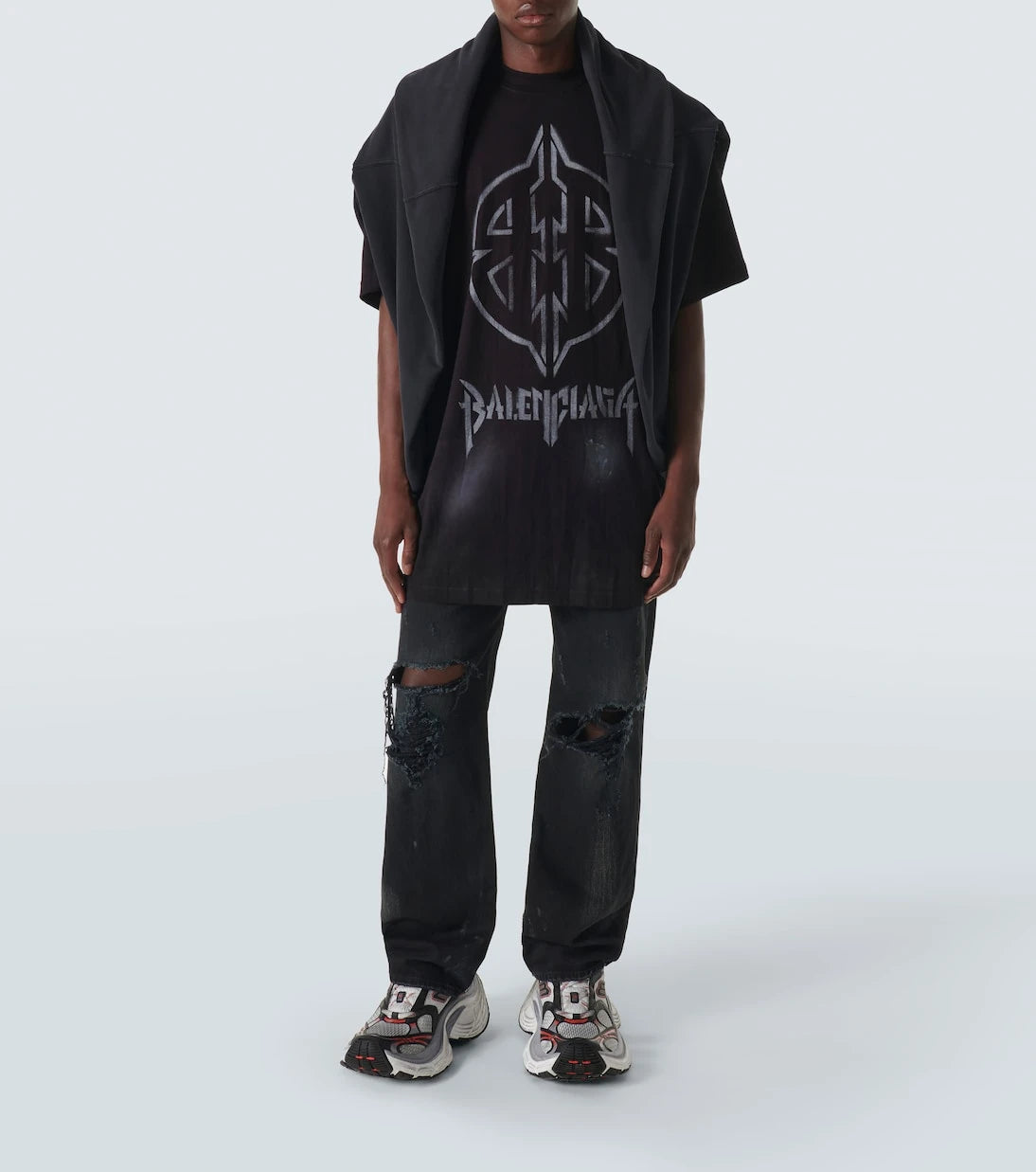 Balenciaga - Metal BB cotton jersey T-shirt