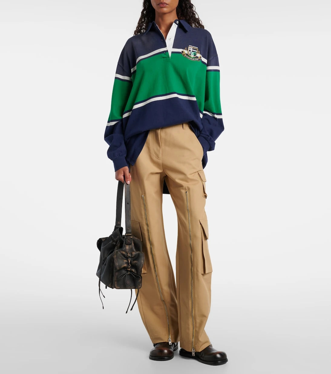 Acne Studios - Layered mid-rise cotton satin pants