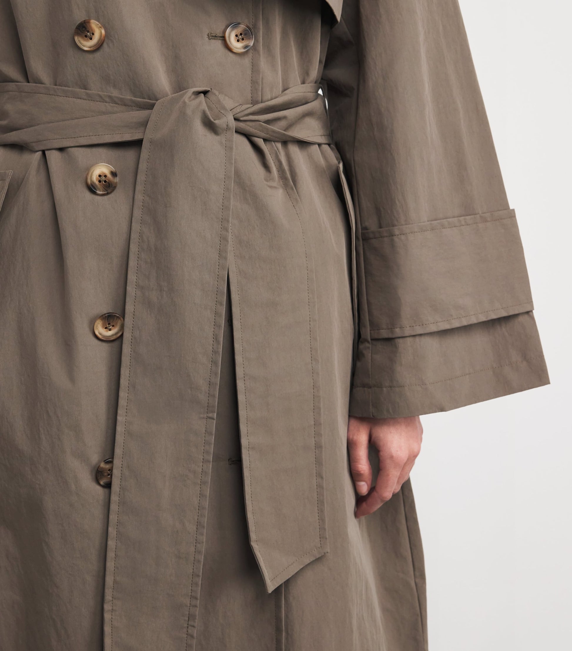 Stylein Brown Cotton-Blend Siena Trench Coat
