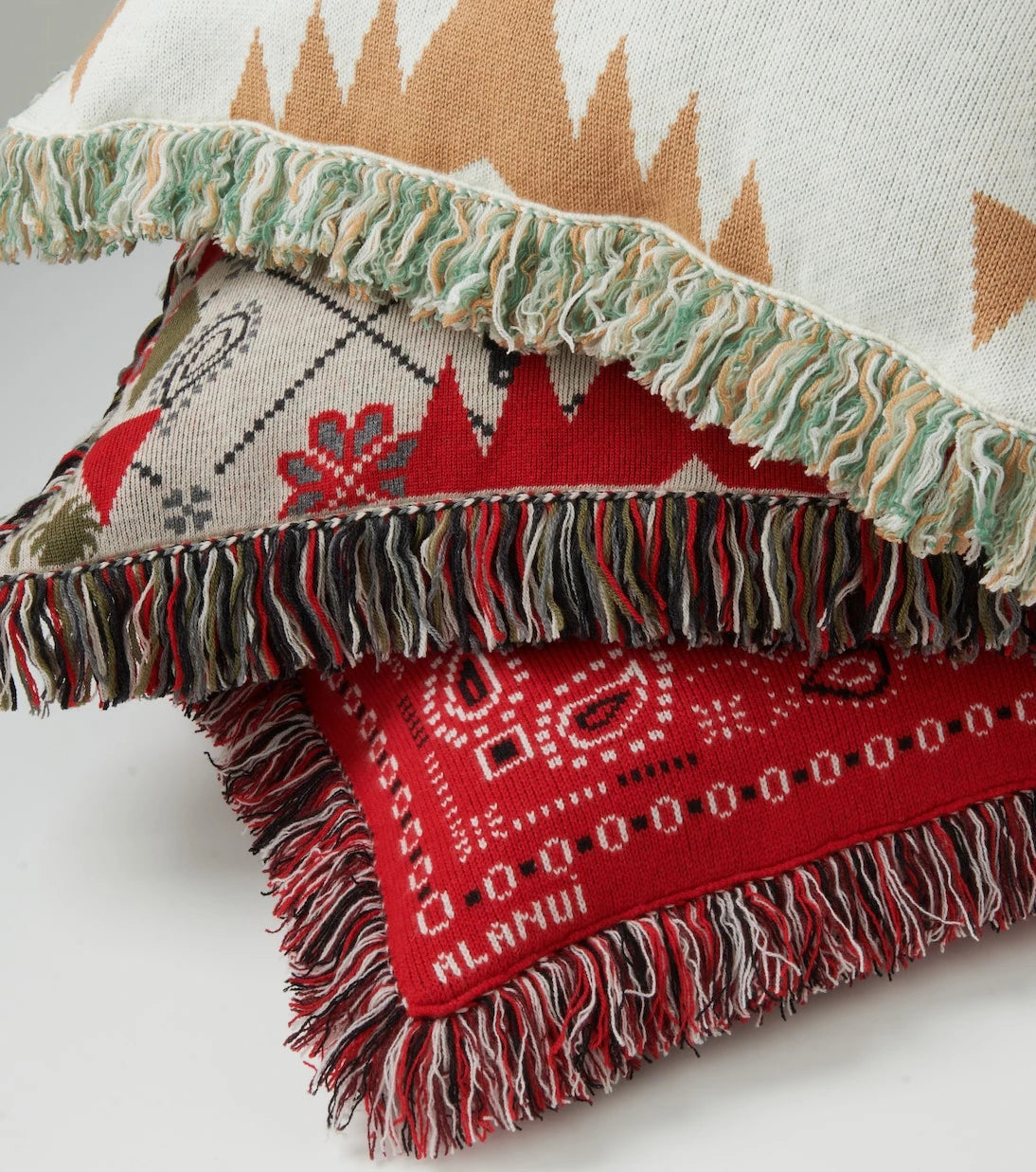 Alanui - Bandana jacquard wool-blend cushion