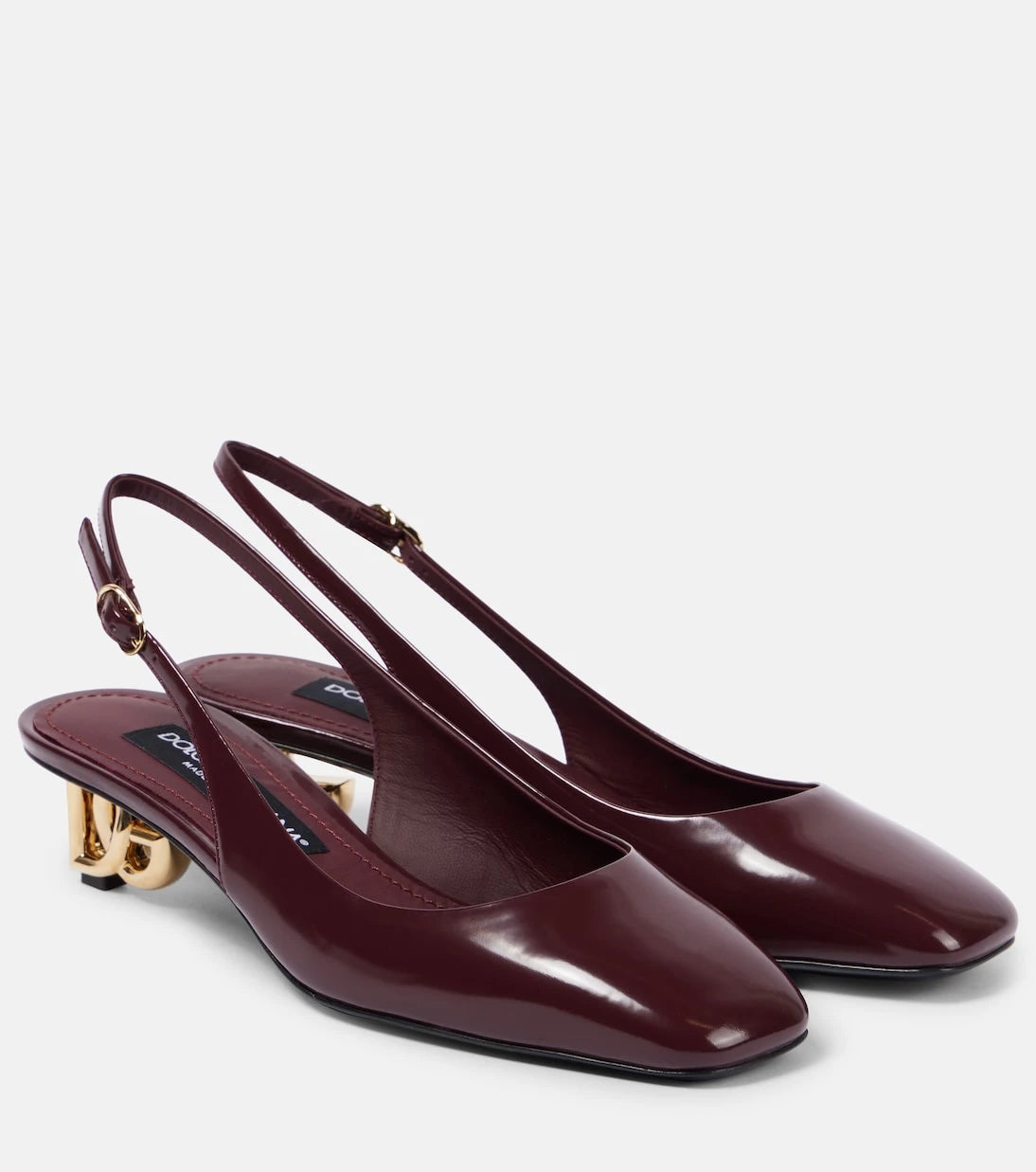 Dolce&Gabbana - DG 40 patent leather slingback pumps