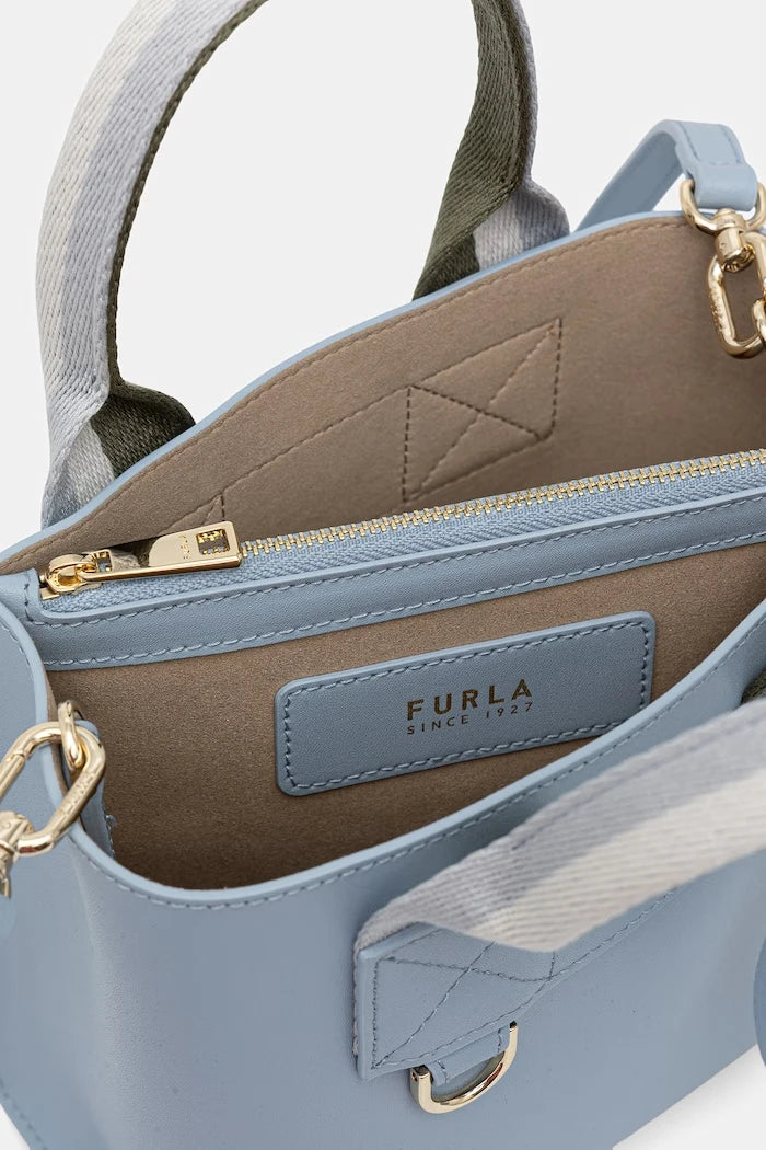 Furla чанта crossbody дамска от кожа Divide It Mini Tote