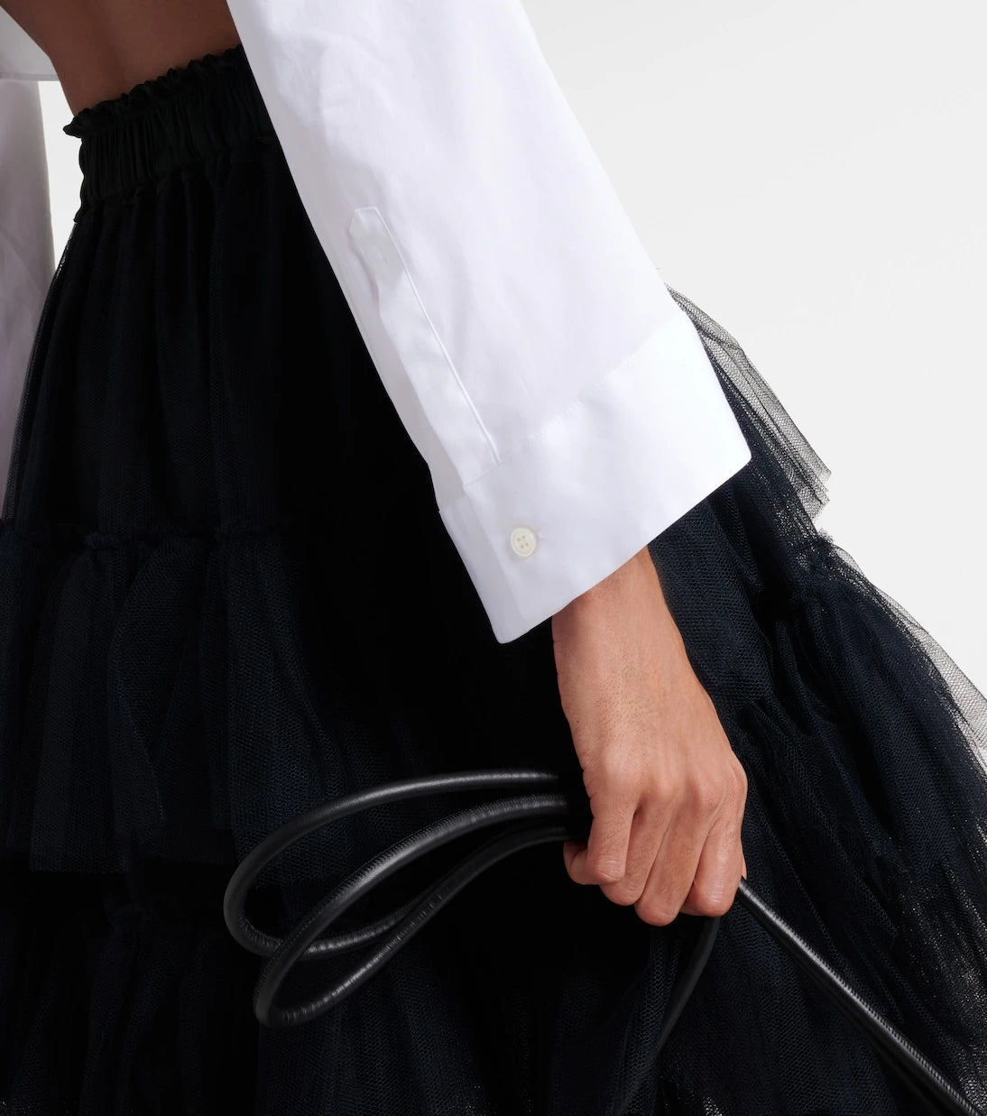 Noir Kei Ninomiya - Cropped cotton shirt