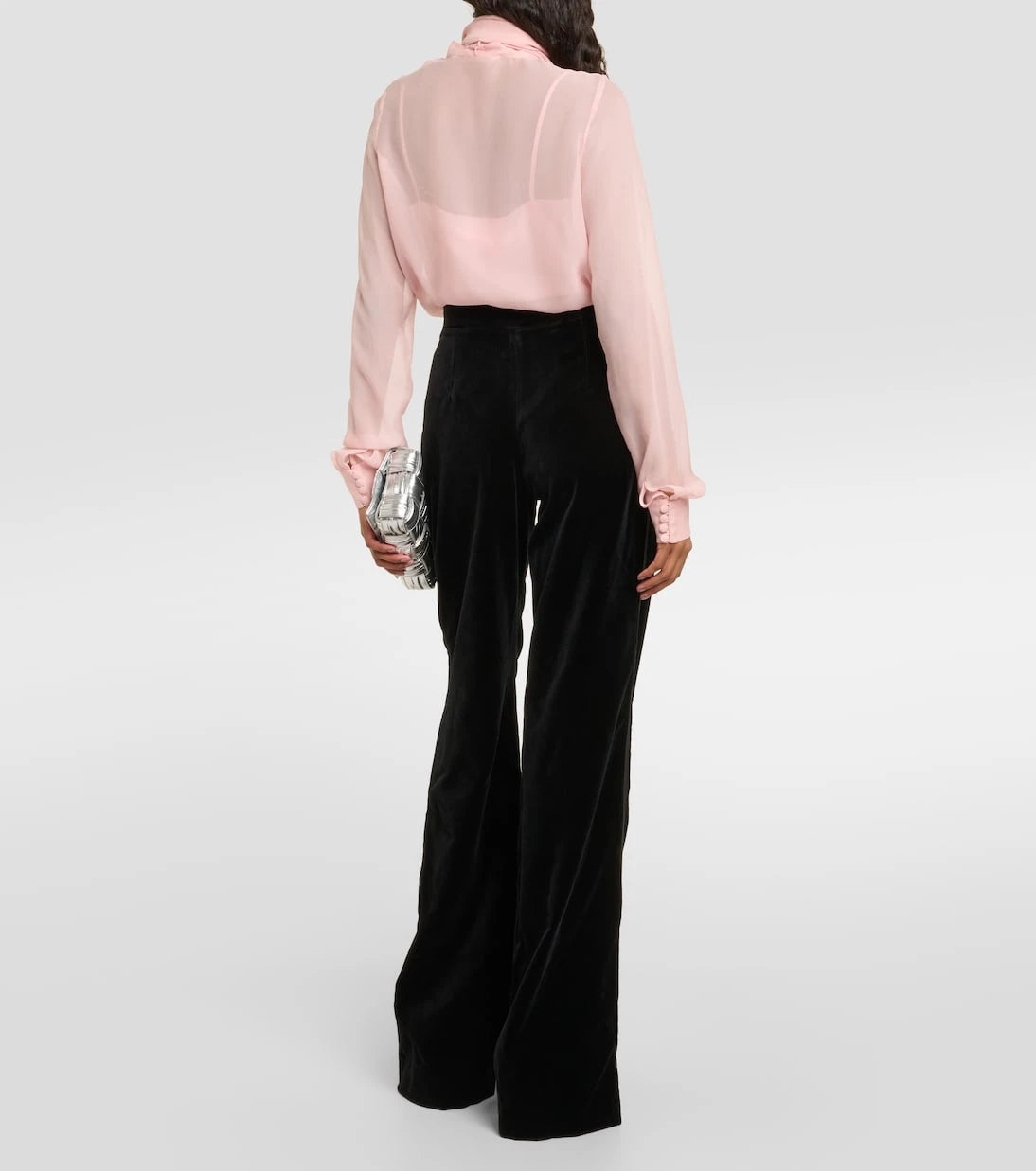Costarellos - Barine cotton velvet straight pants