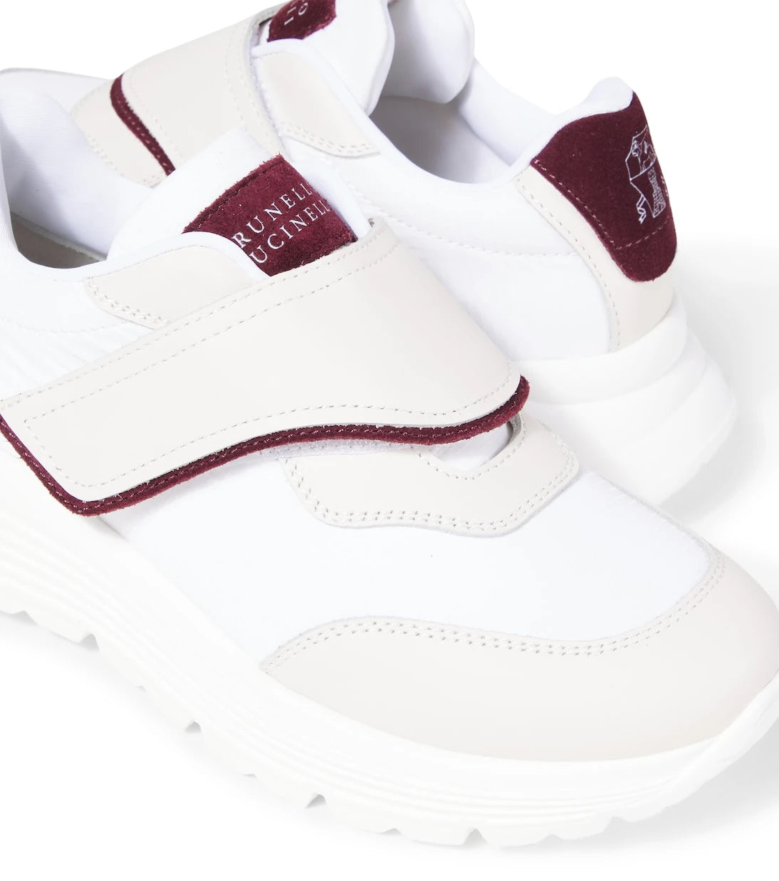 Brunello Cucinelli Kids - Leather-trimmed sneakers