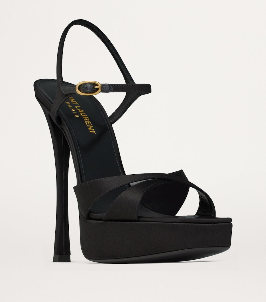 Saint Laurent Black Debbie Platform Sandals 110