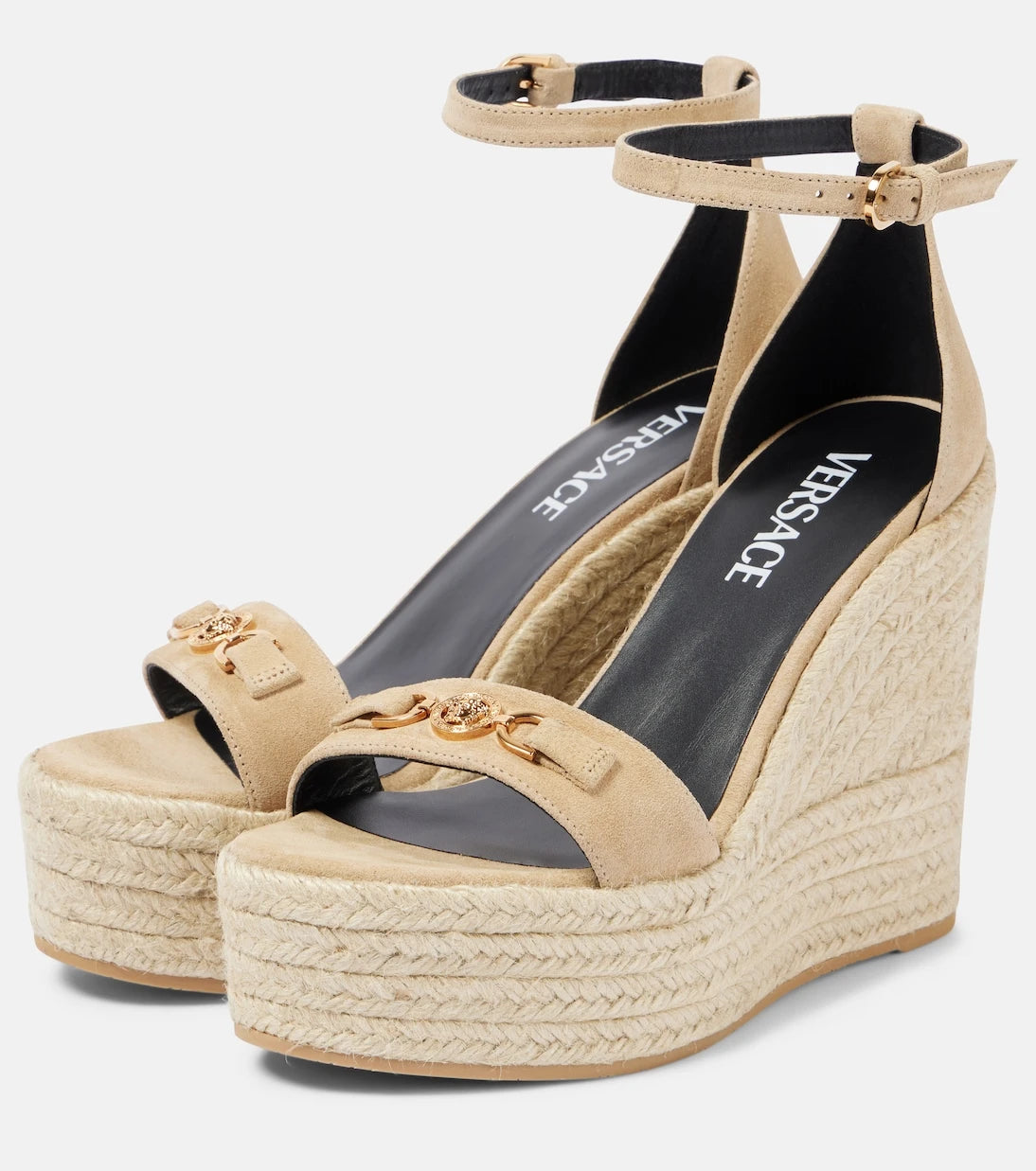 Versace - Medusa '95 leather wedge sandals