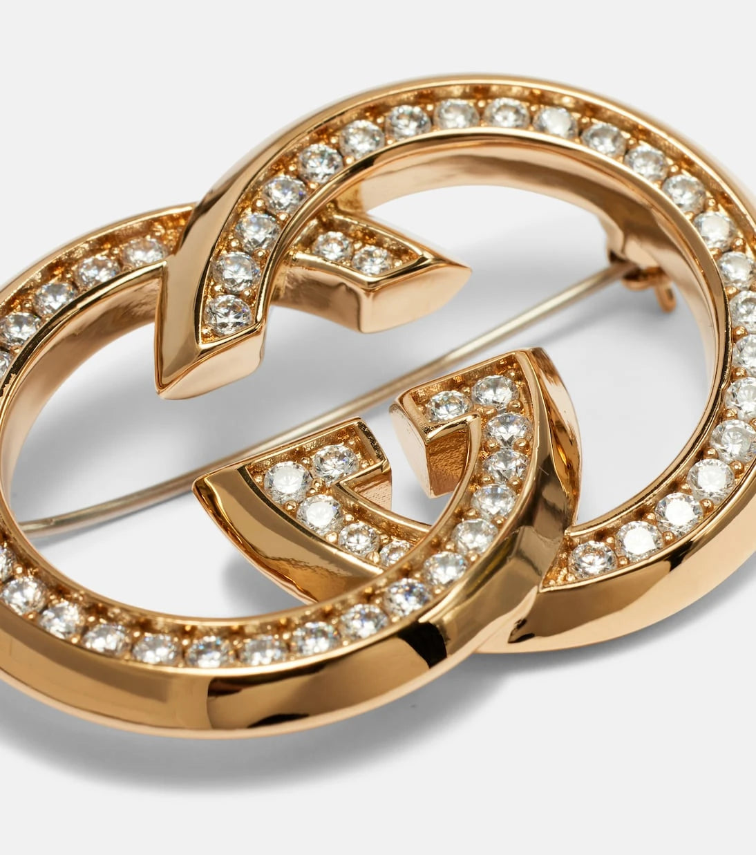 Gucci - Interlocking G embellished brooch