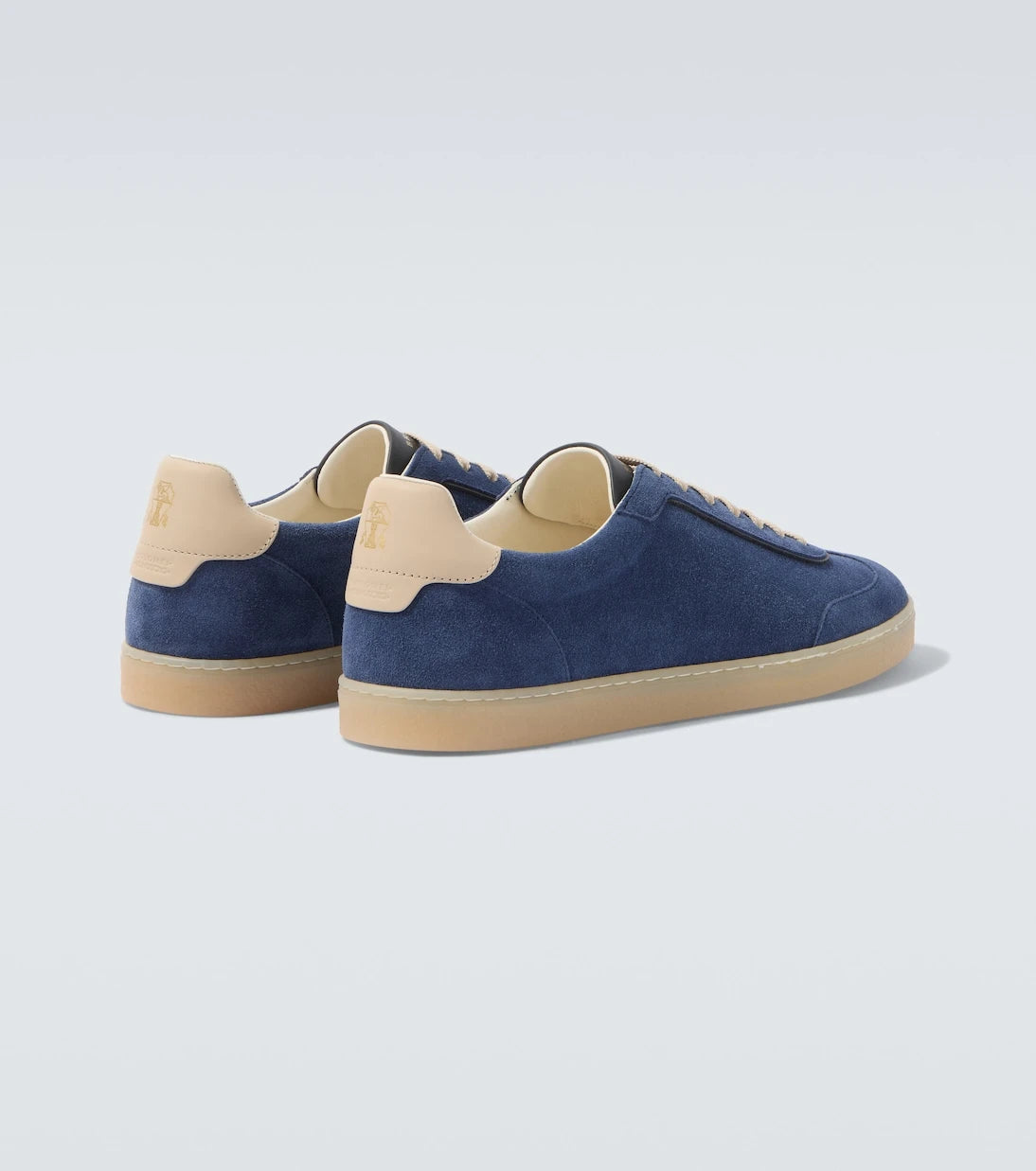 Brunello Cucinelli - Leather-trimmed suede sneakers