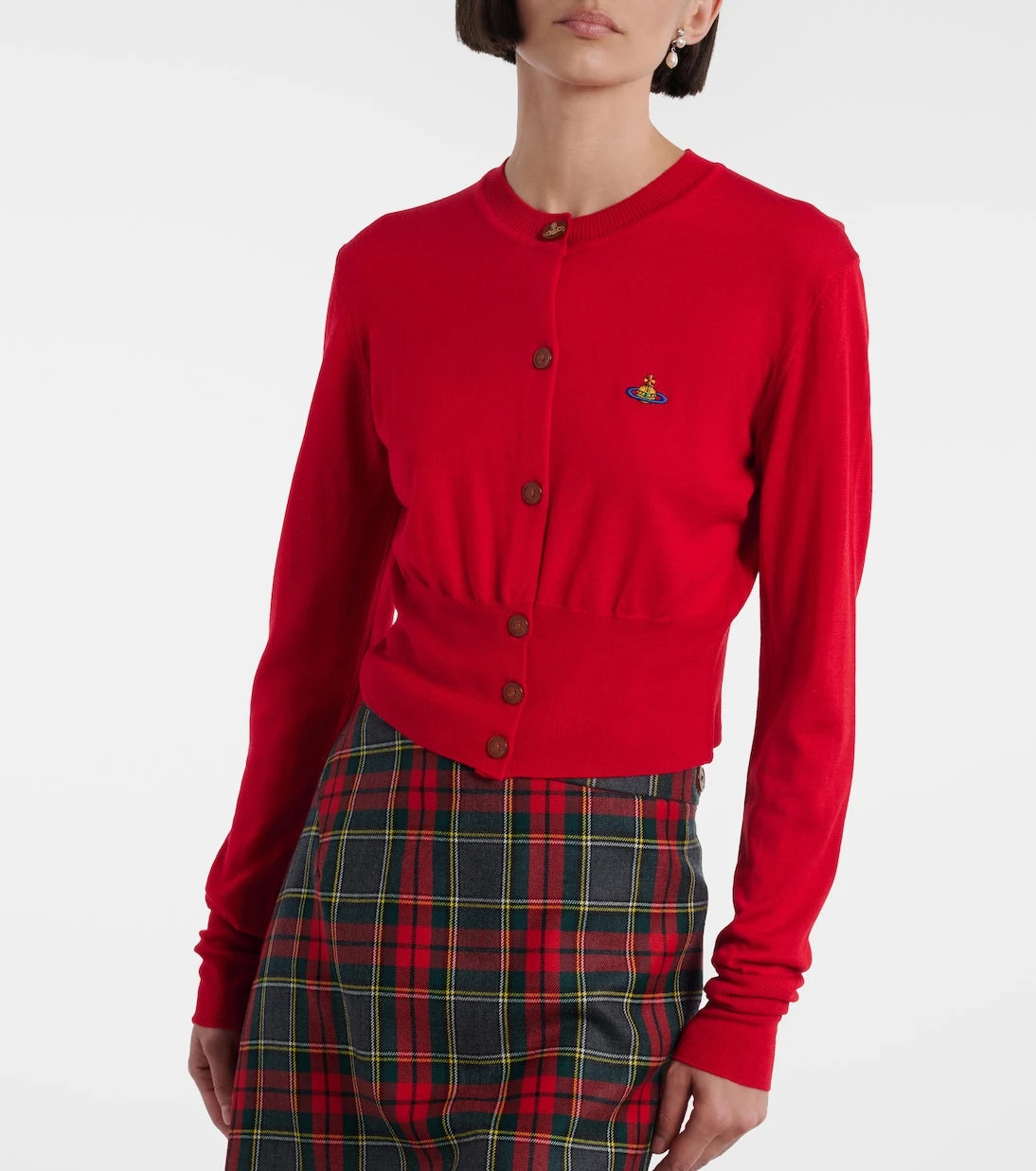Vivienne Westwood - Bea cropped wool and silk cardigan