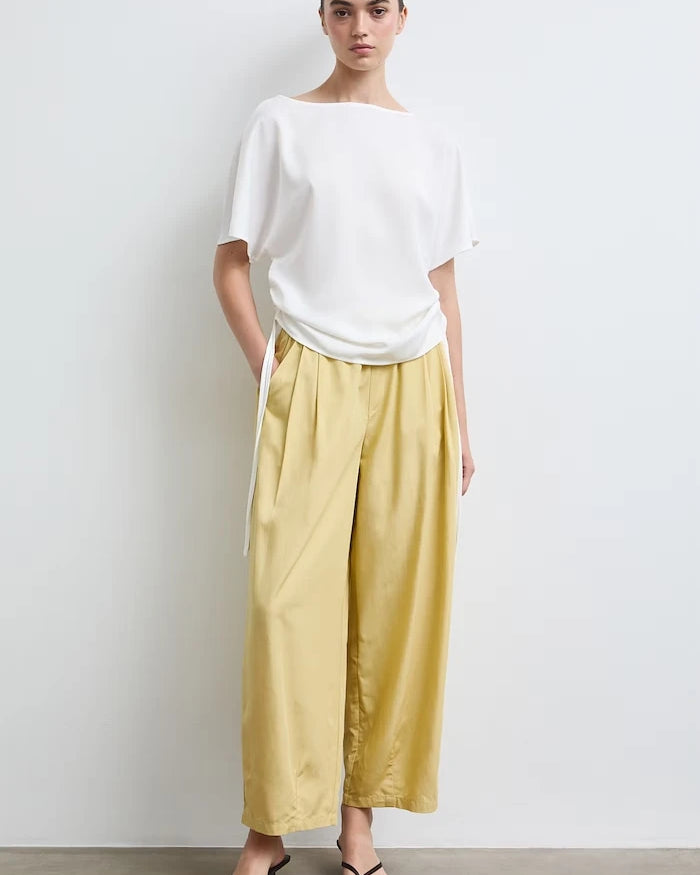 Medicine kadın slouchy pantolon, keten ilaveli