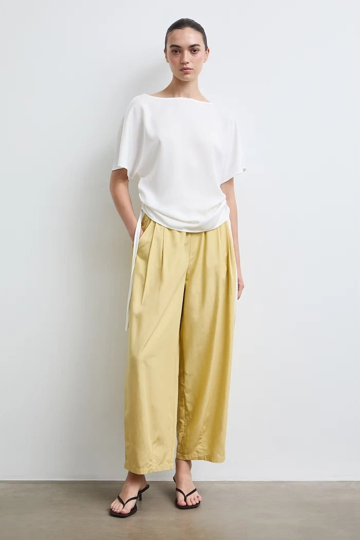 Medicine kadın slouchy pantolon, keten ilaveli