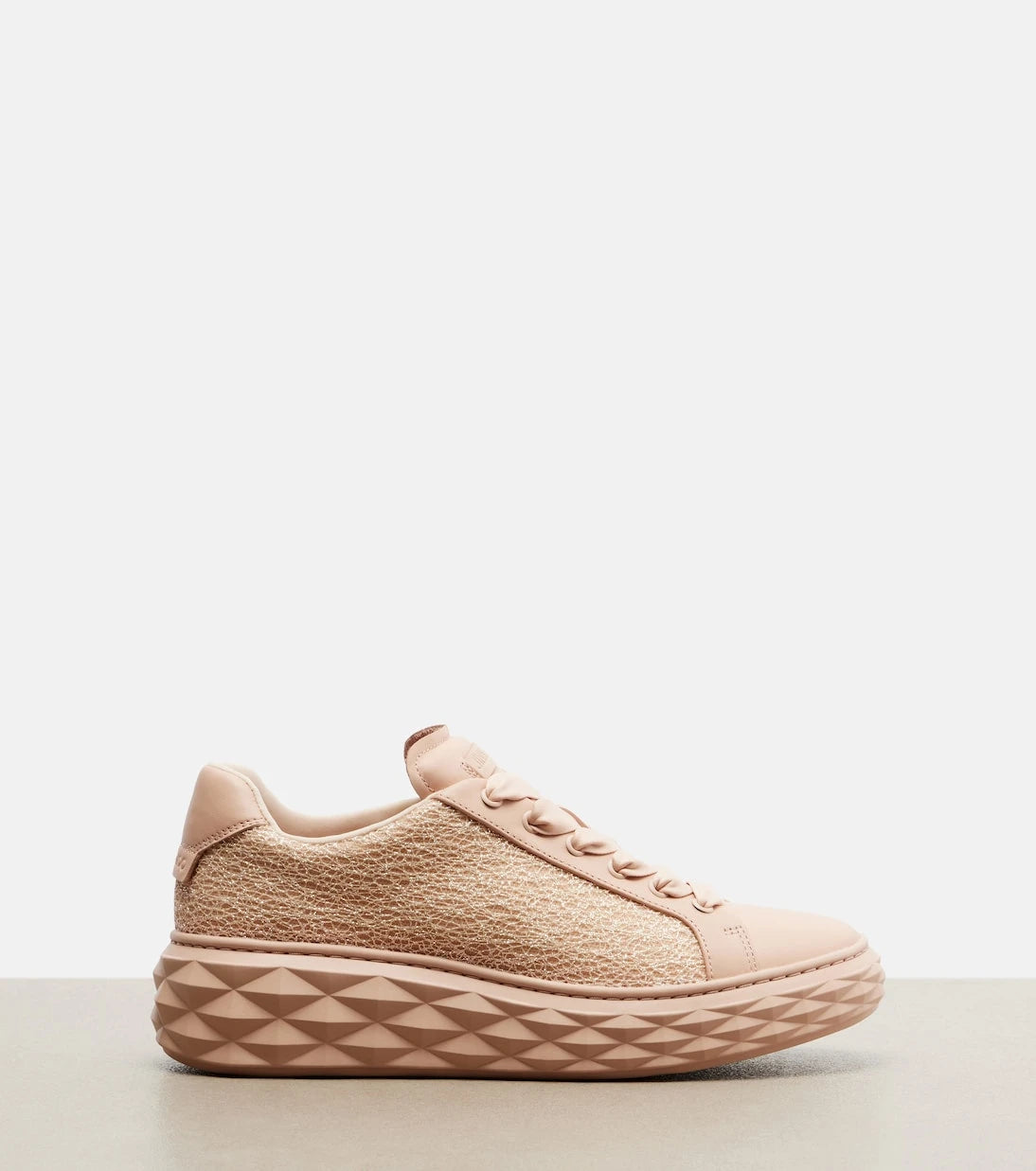Jimmy Choo - Diamond Light Maxi glitter leather sneakers