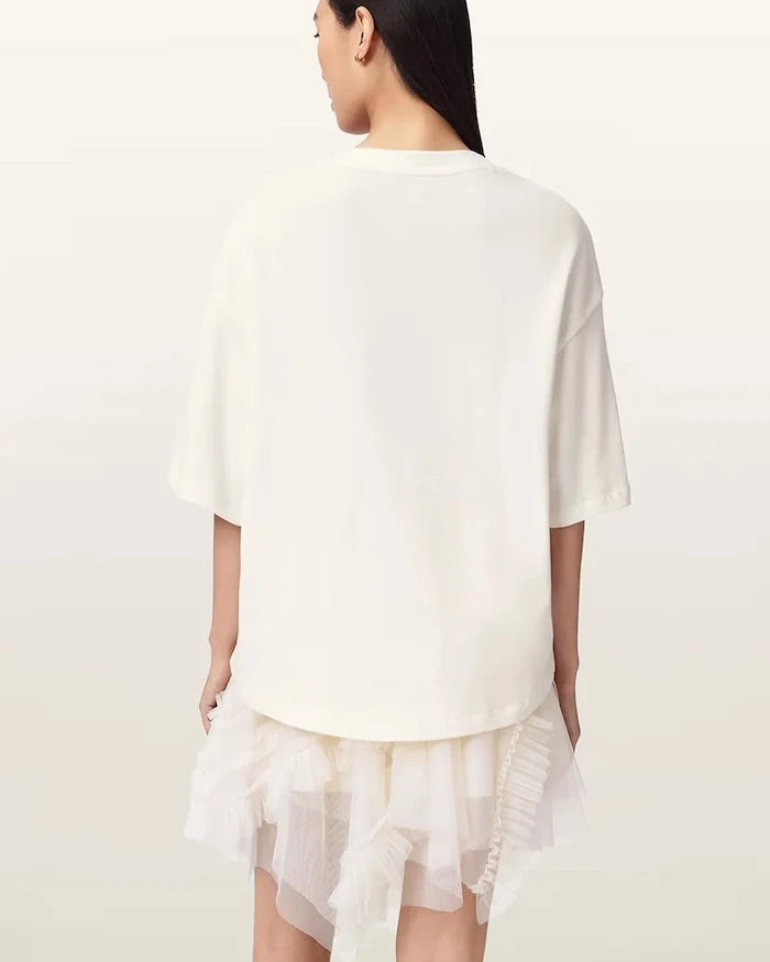 AllSaints kadın pamuklu oversize ICON tişört