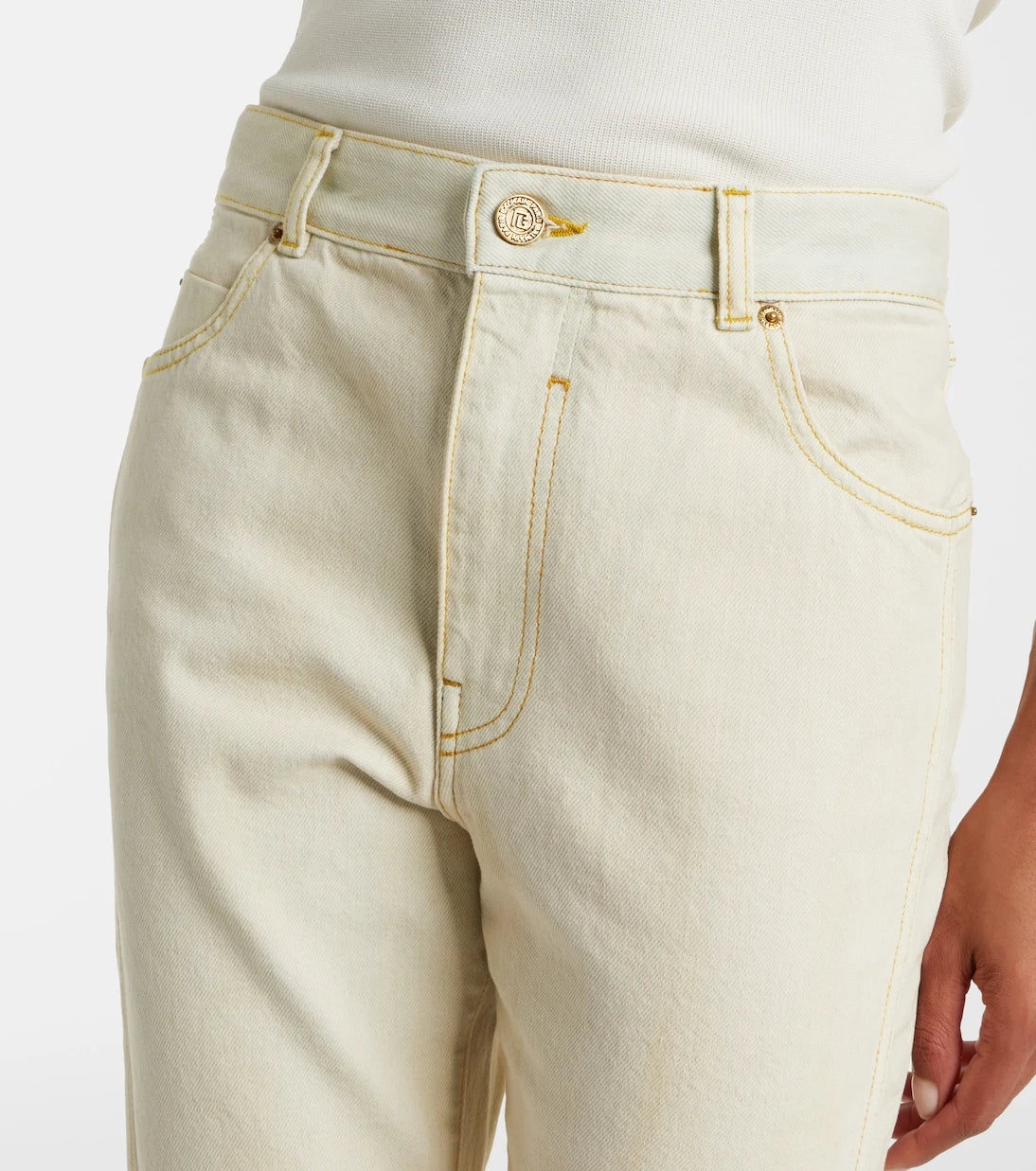 Balmain - Faded bootcut jeans
