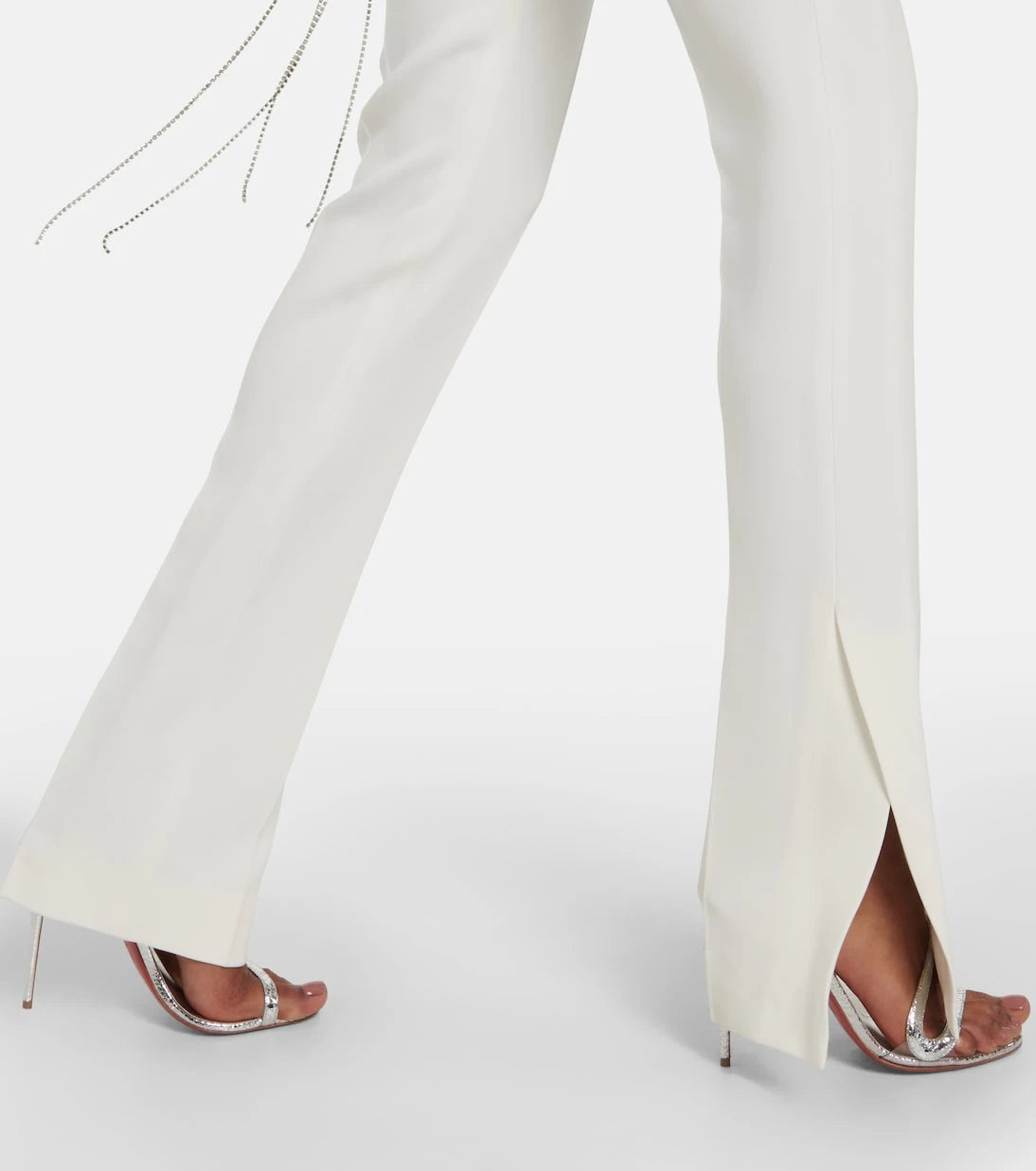 David Koma - Feather-trimmed cady jumpsuit