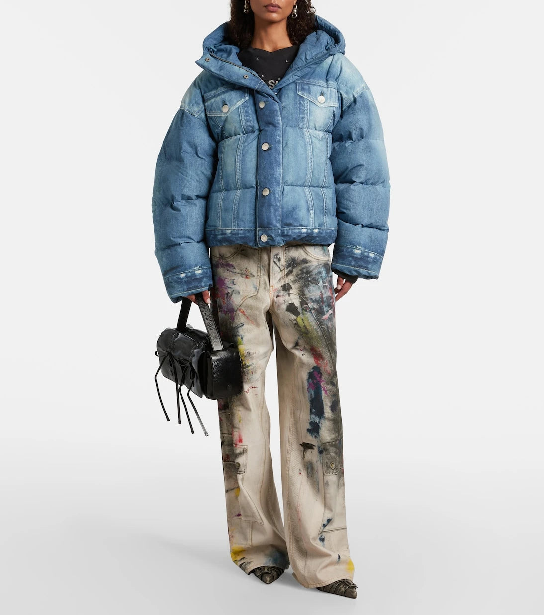 Acne Studios - Trompe-l’oeil kuş tüyü ceket