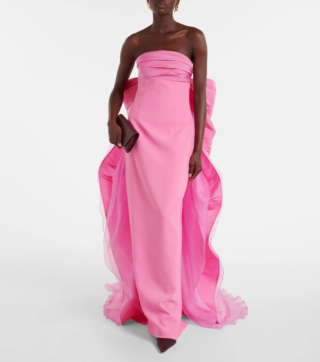Carolina Herrera - Bow-detail strapless crêpe gown