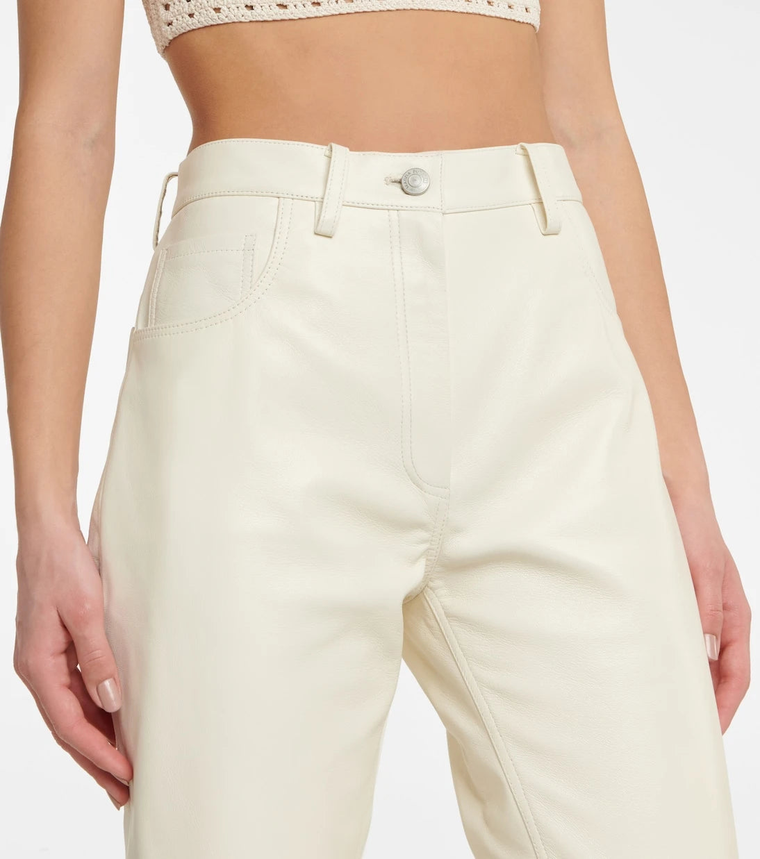 Magda Butrym - High-rise straight leather pants