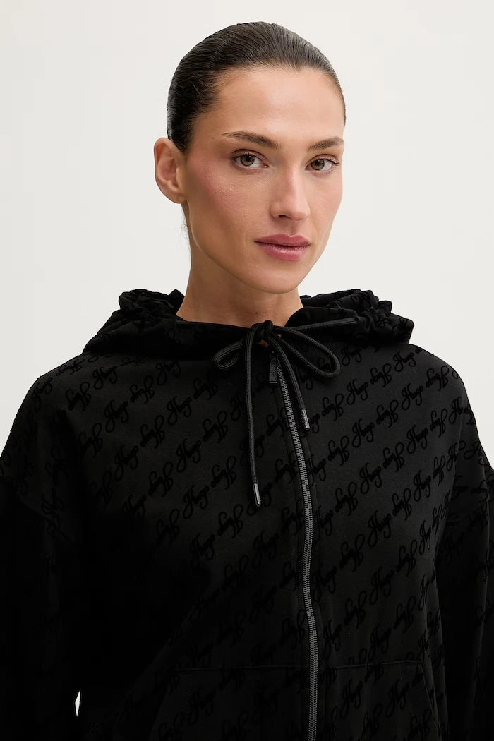 HUGO kadın pamuklu ev sweatshirt FLOKKY_JACKET