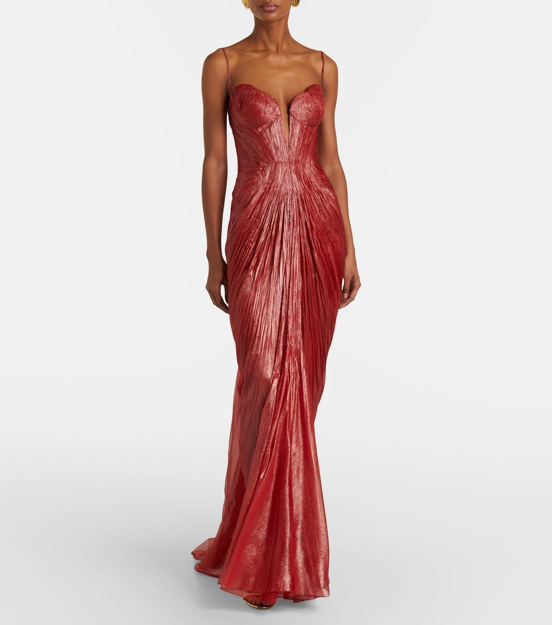 Maria Lucia Hohan - Cecilia draped silk muslin bustier gown