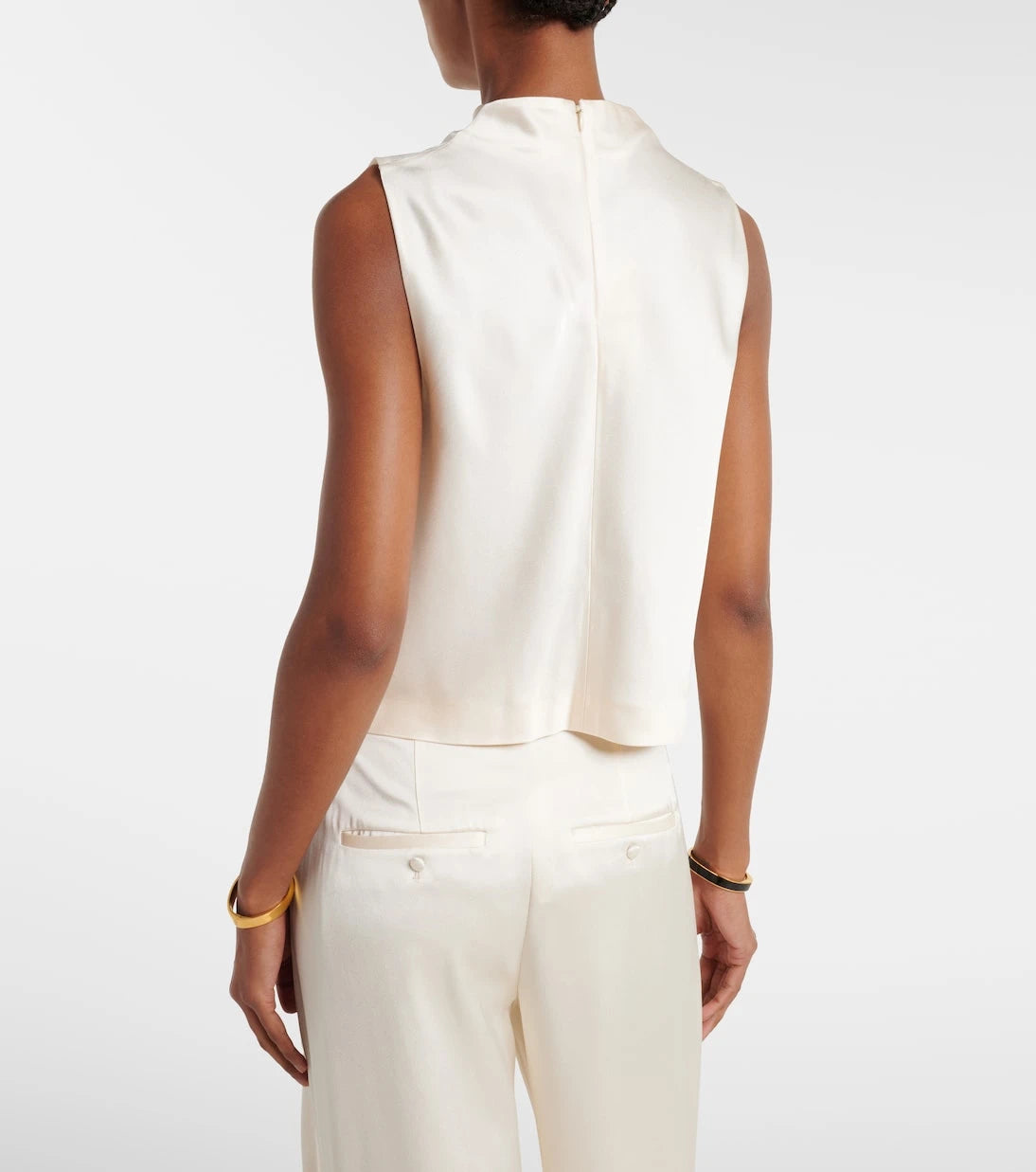 Vince - Cropped satin top