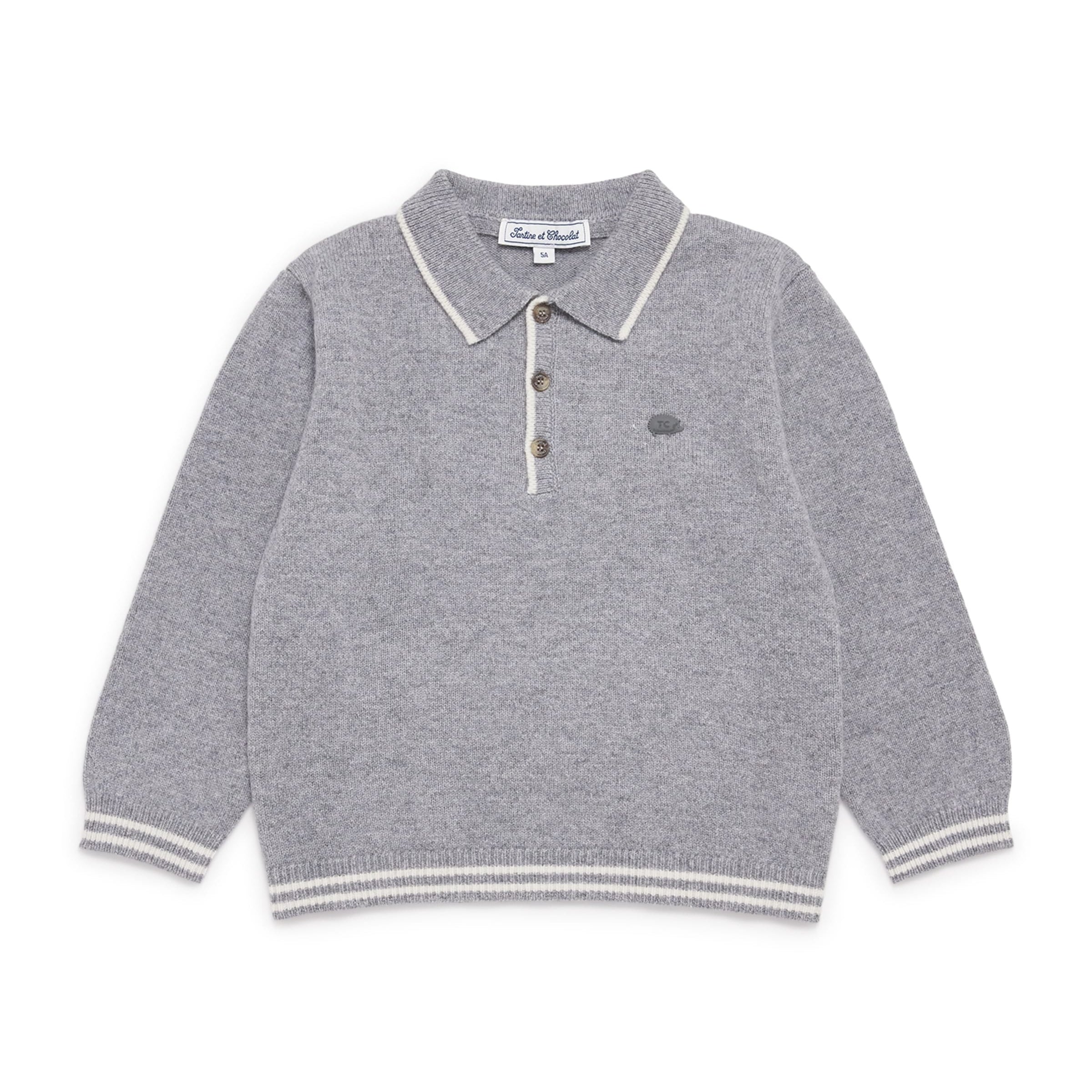 Tartine et Chocolat Wool Polo Sweater (5-12 Years)