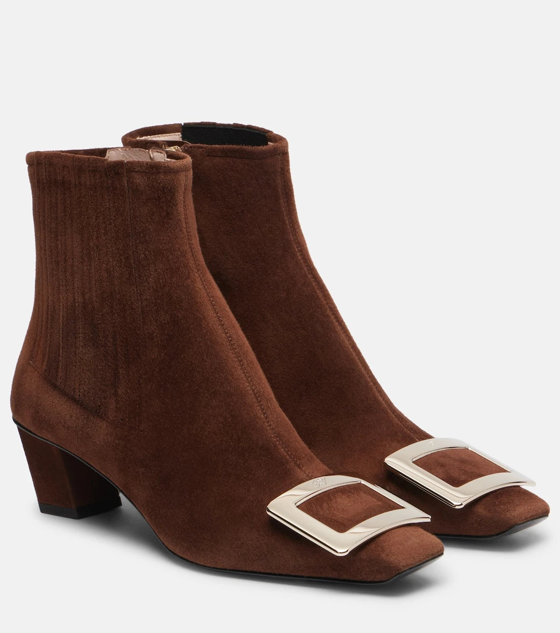 Roger Vivier - حذاء الكاحل Belle Vivier 45 من الشمواه