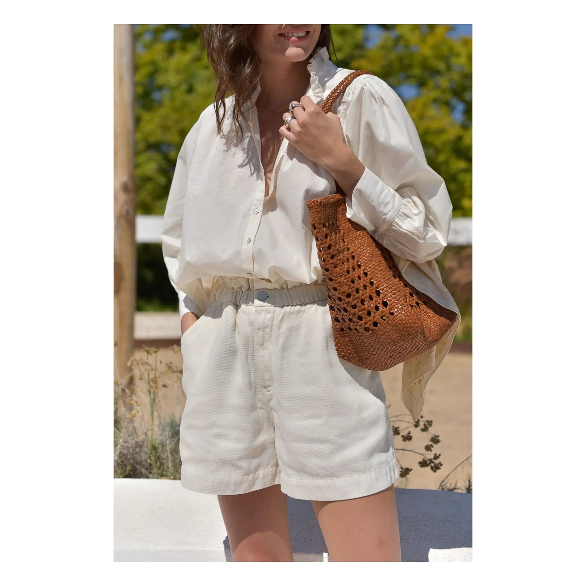 Marlot Paris - Dahlia Seersucker blouse - Women's collection | Ecru