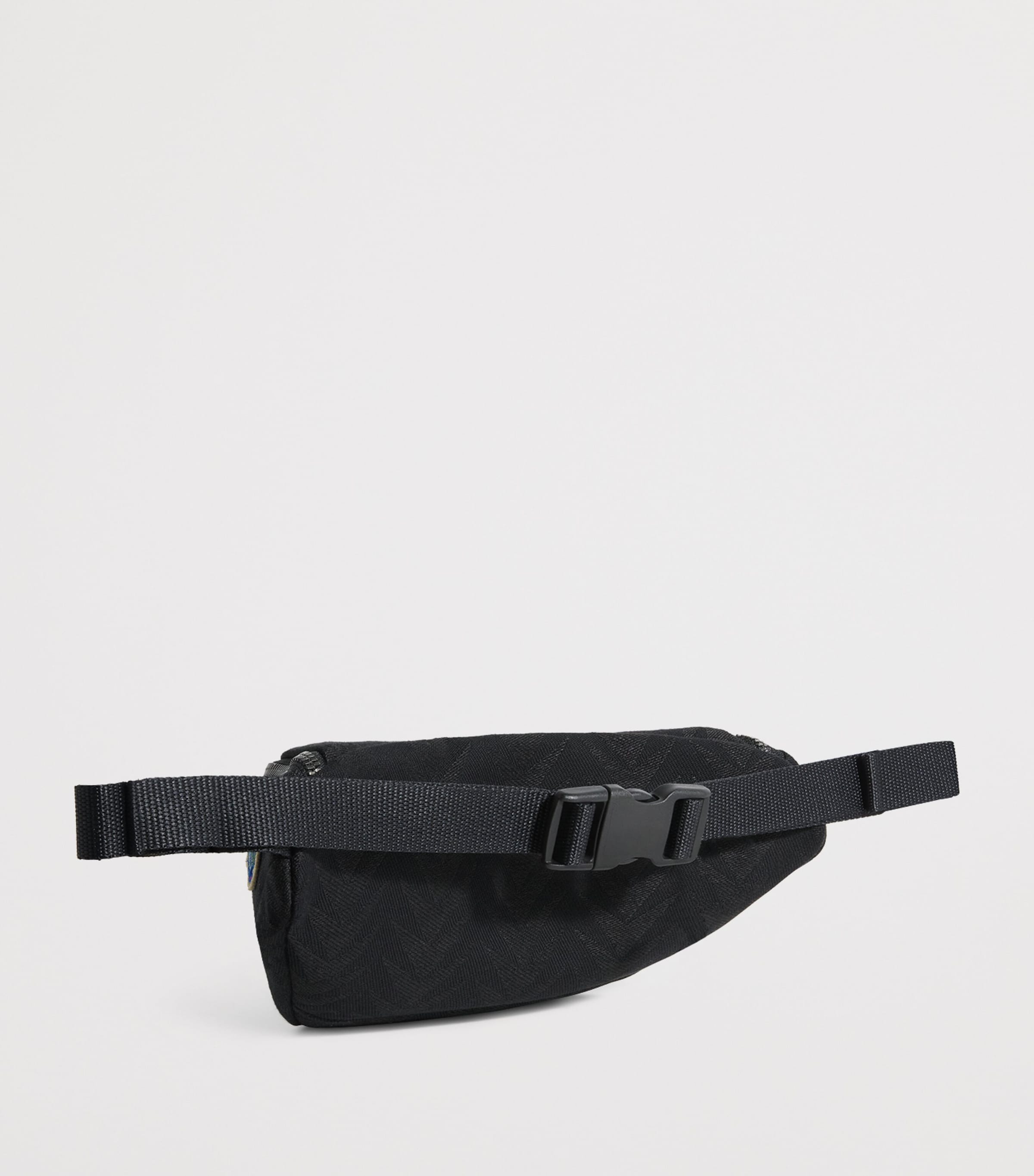 Cotton-Blend Arrow Magic Belt Bag BLACK