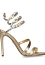 René Caovilla Leather Embellished Crystal Sandals 105