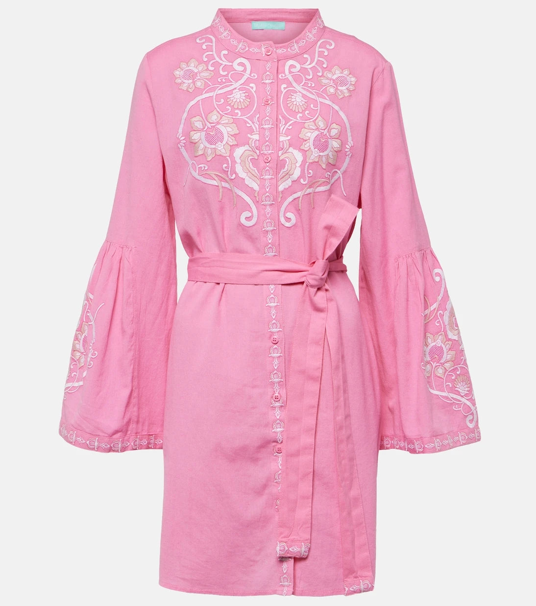 Melissa Odabash - Everly embroidered cotton and linen minidress