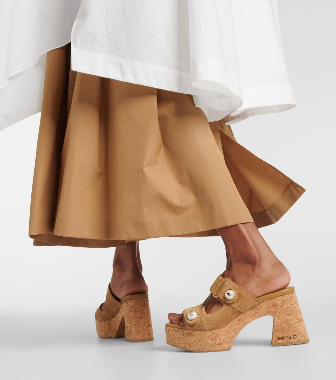 Jimmy Choo - Fayence 95 suede platform mules