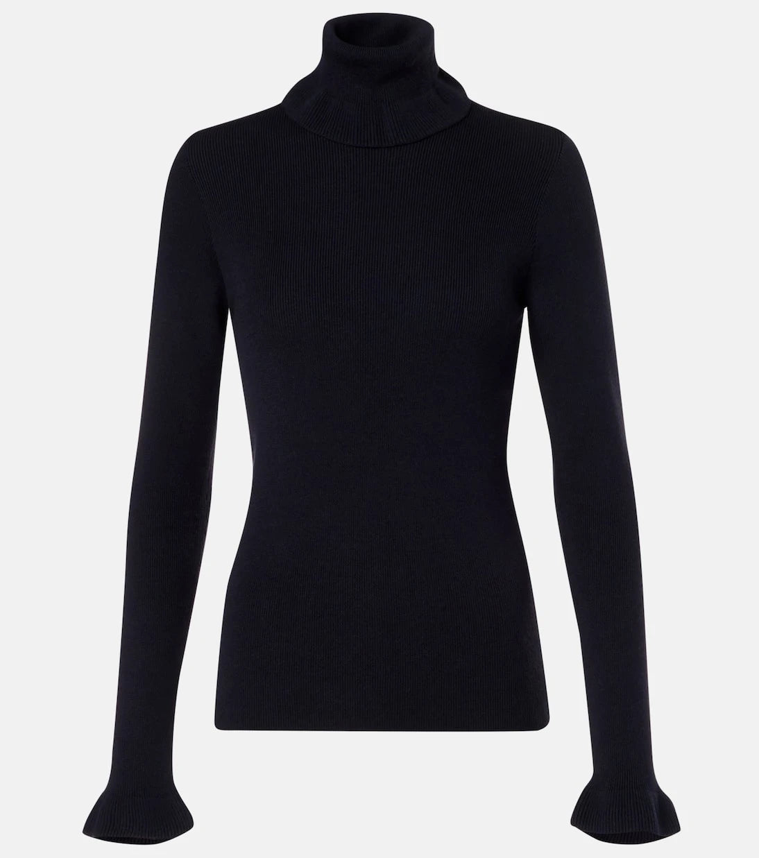 Chloé - Ribbed-knit cotton and wool turtleneck sweater