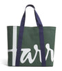 Harrods Green Large Cotton Logo Tote Bag
