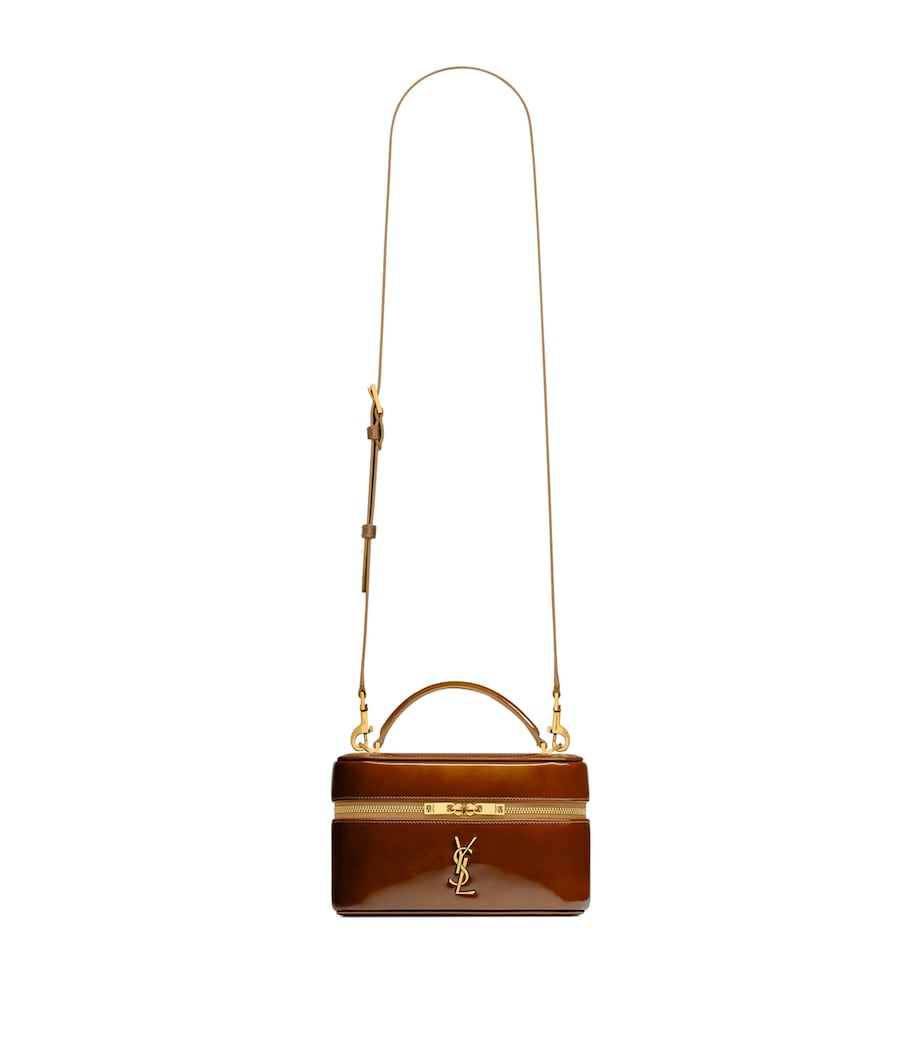 Saint Laurent Mini Patent Leather Gaby Top-Handle Bag