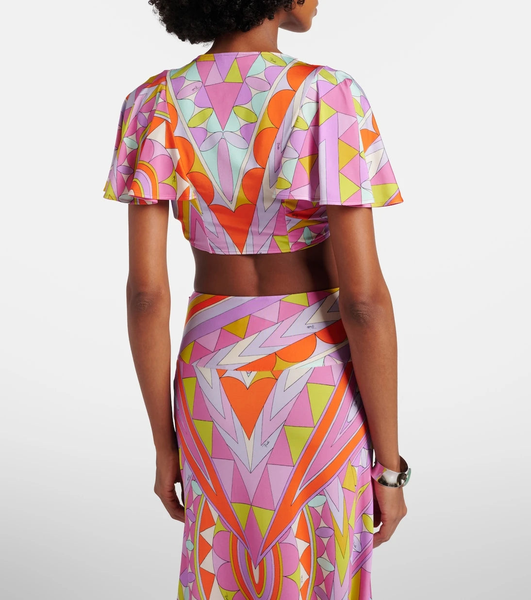 Pucci - Angoli jersey satin crop top
