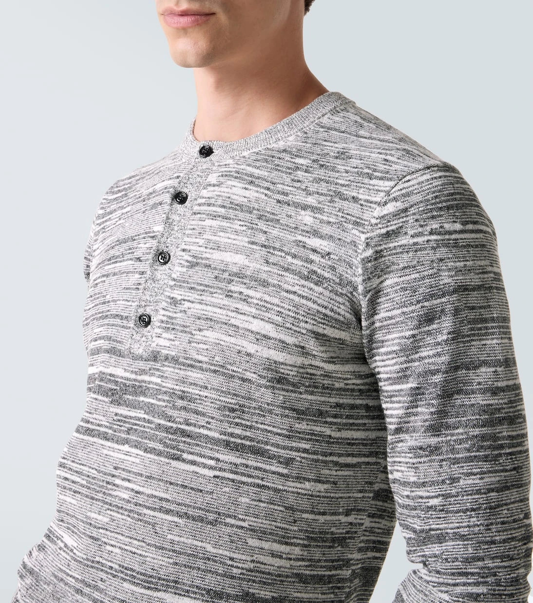 JW Anderson - Cotton and linen-blend Henley shirt