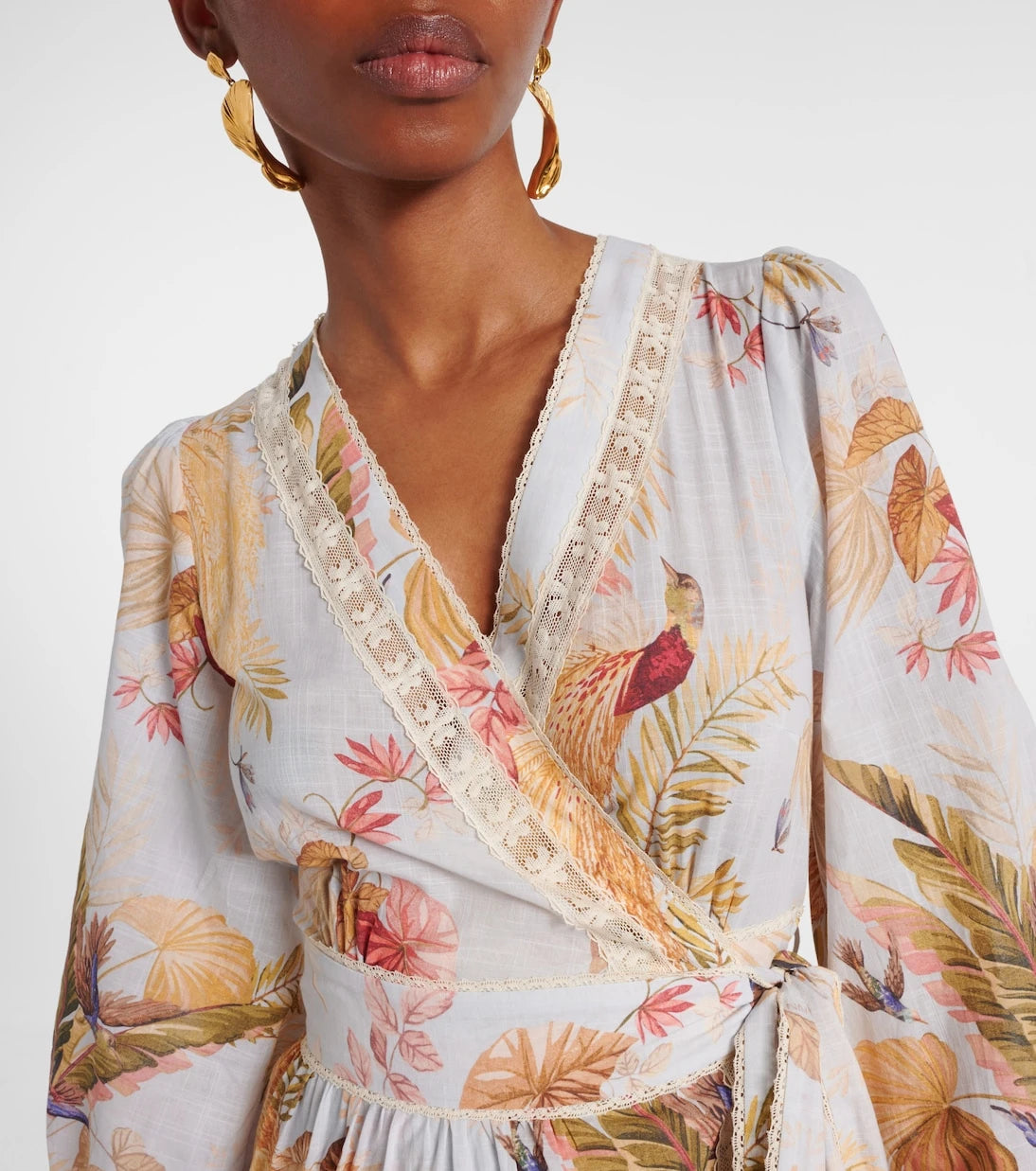 Zimmermann - Ascension floral ruffled cotton midi dress
