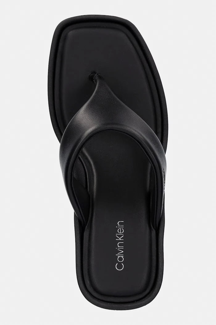 Calvin Klein Kadın Deri WEDGE 70 SNDL THONG Terlik