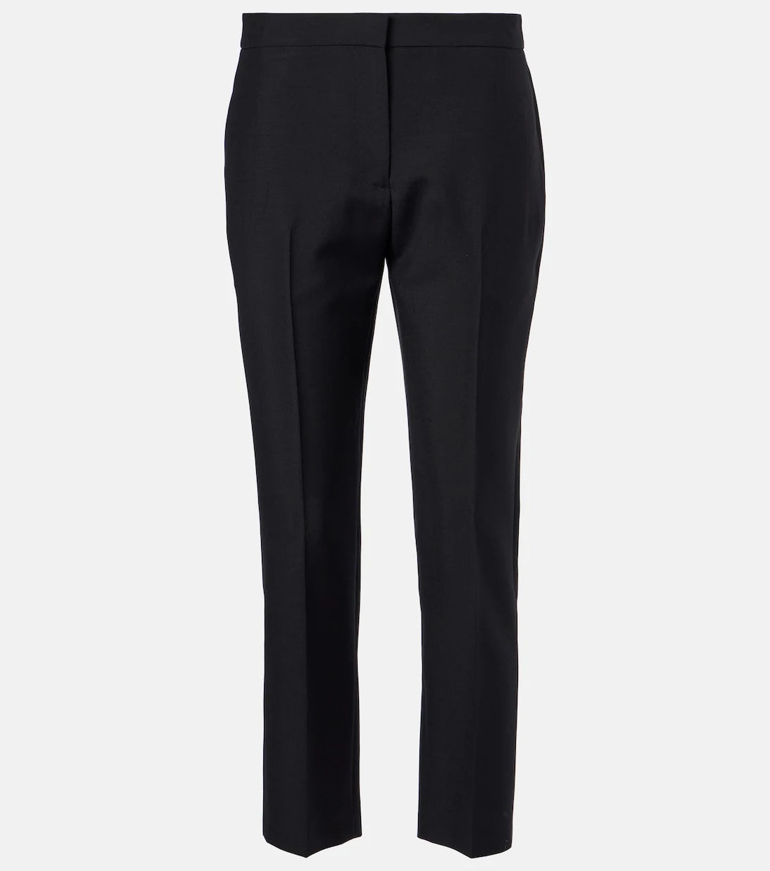 McQueen - Wool and mohair cropped straight pants