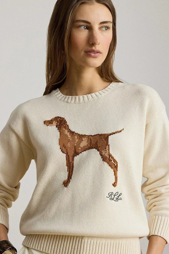 Lauren Ralph Lauren kadın pamuklu kazak
