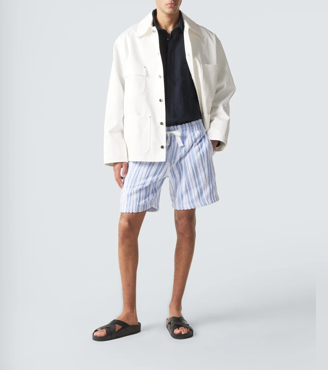 Orlebar Brown - Trevon striped cotton toweling shorts