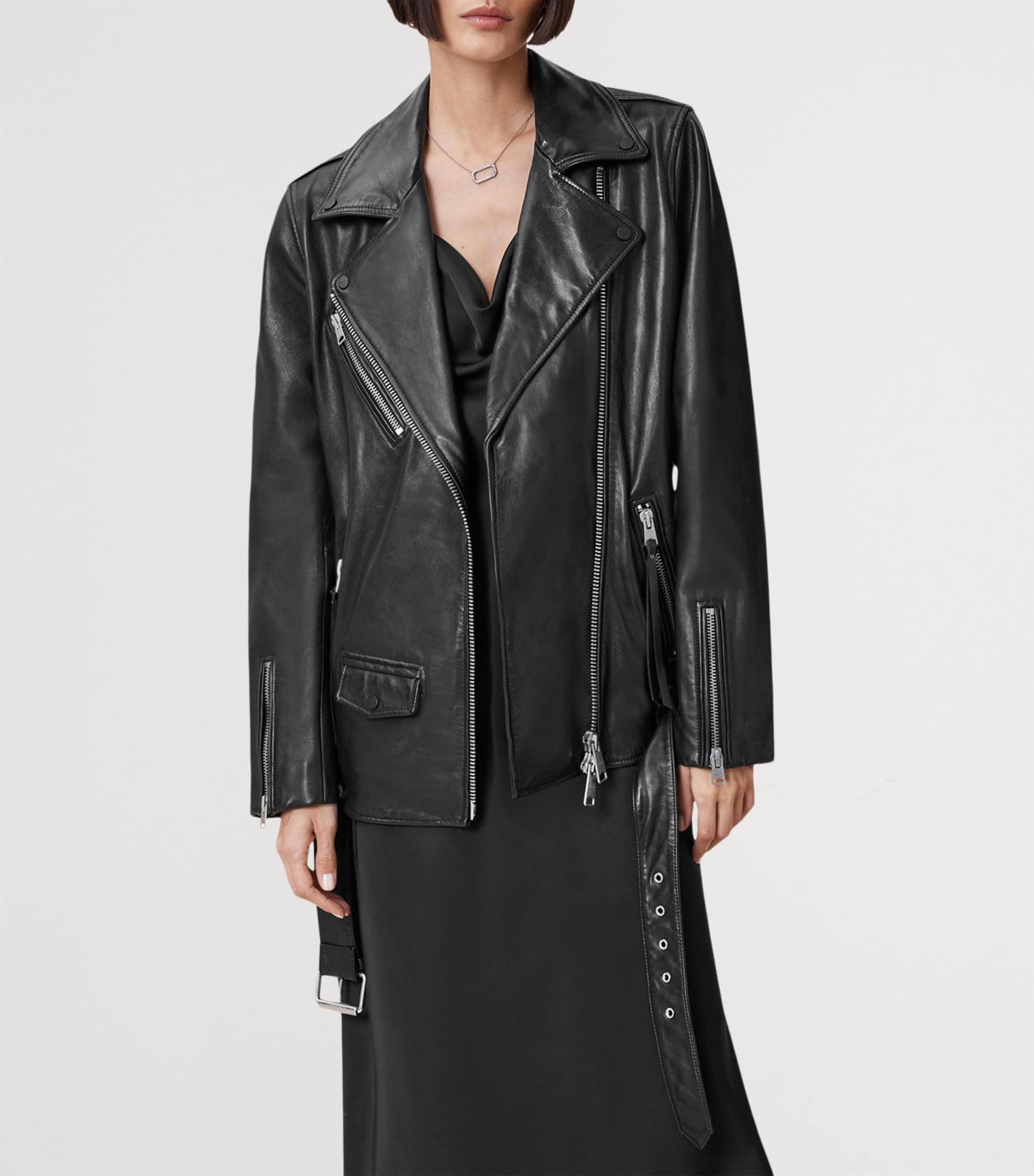 Black Leather Billie Biker Jacket