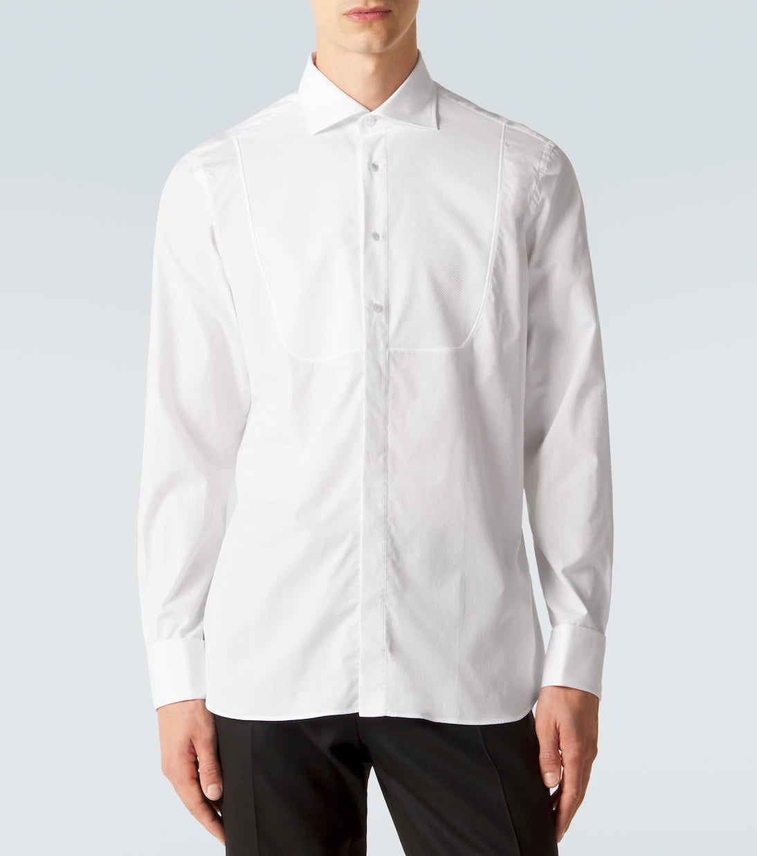 Lardini - Cotton poplin tuxedo shirt