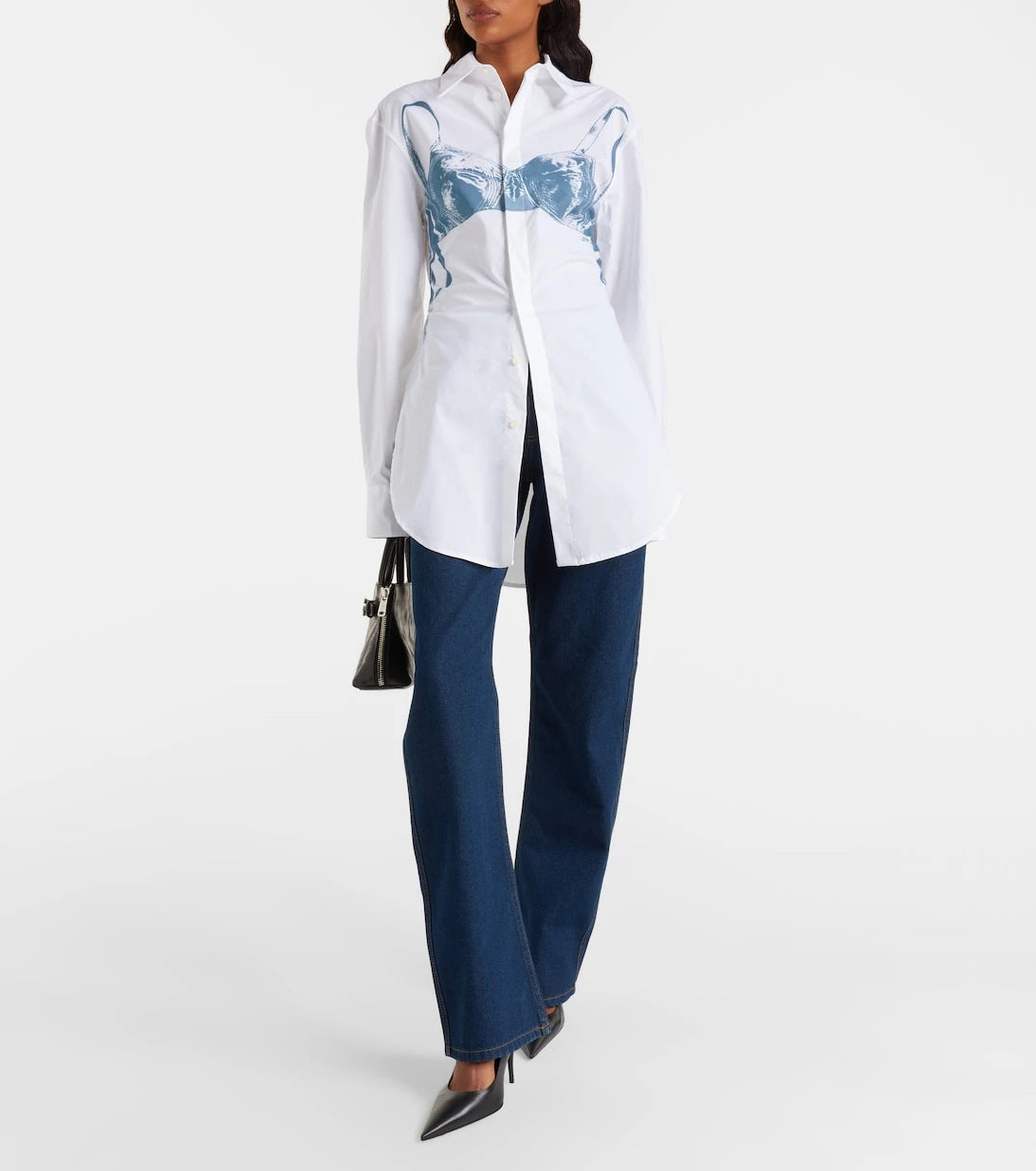 Jean Paul Gaultier - Printed cotton-blend shirt